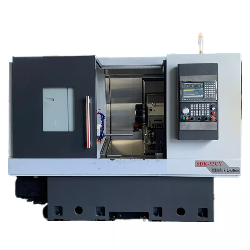 Interpolated y-axis turn-mill compound cnc machine tool